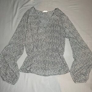 Sienna Sky Animal Print Long Sleeve Shirt